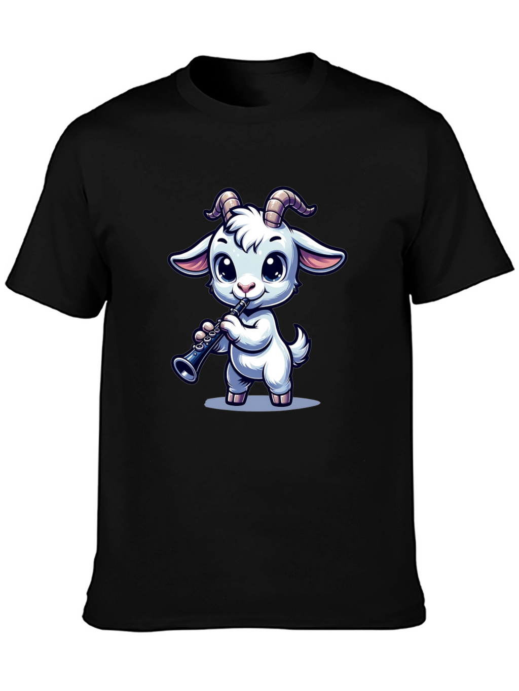 Goat Clarinet Cartoon T-Shirt