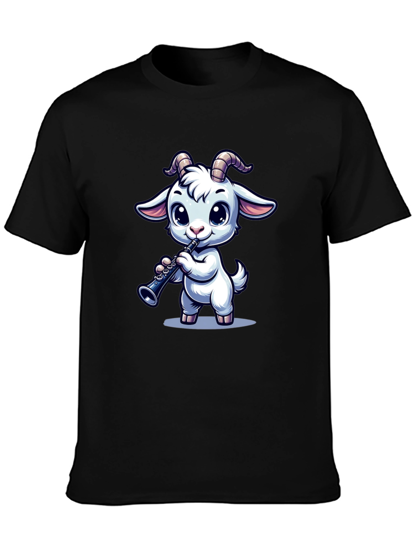 Goat Clarinet Cartoon T-Shirt