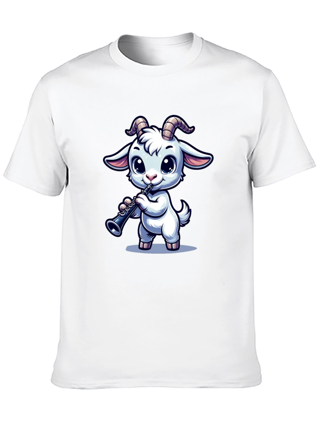 Goat Clarinet Cartoon T-Shirt