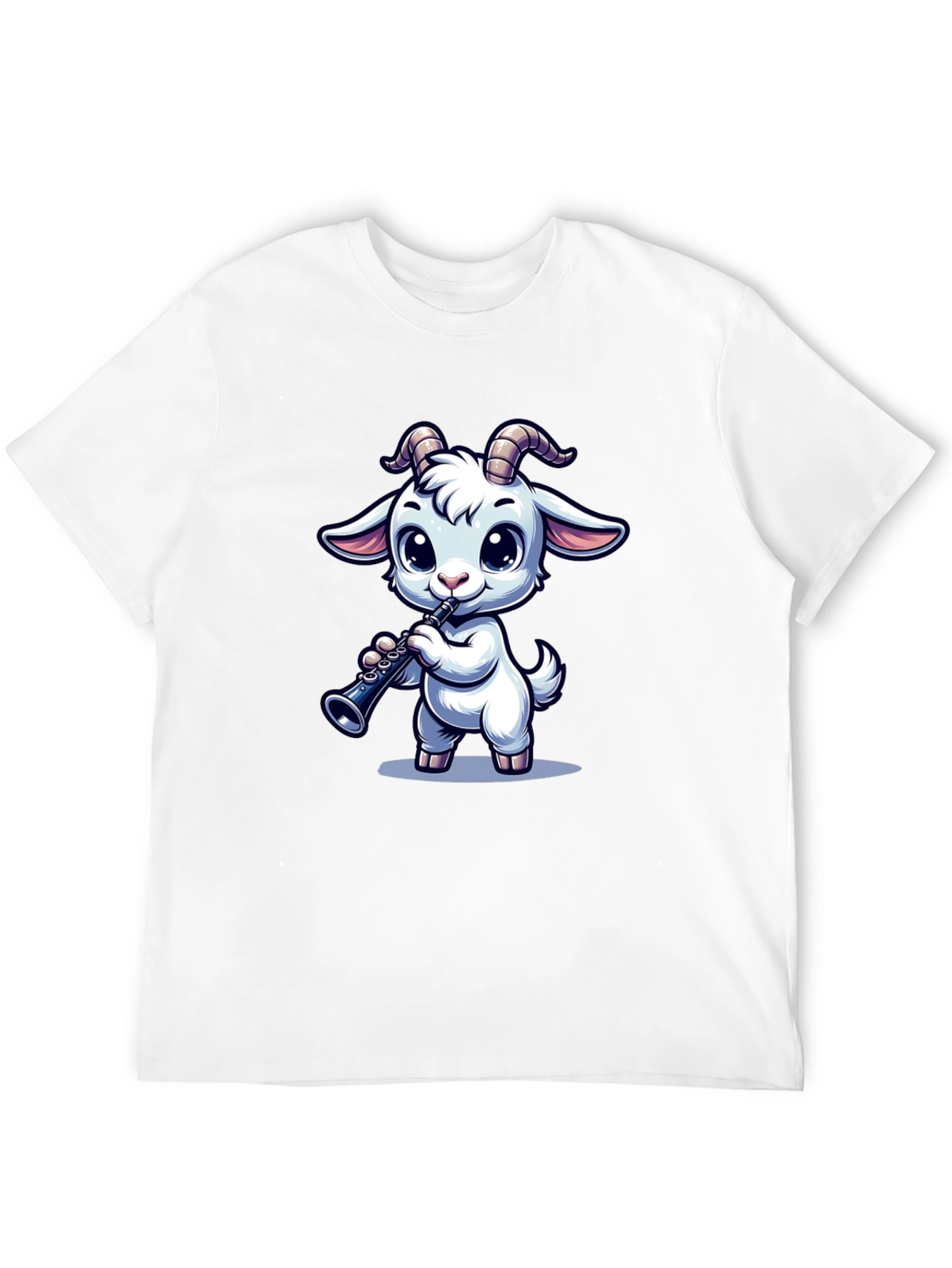Goat Clarinet Cartoon T-Shirt