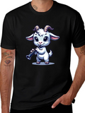 Goat Clarinet Cartoon T-Shirt