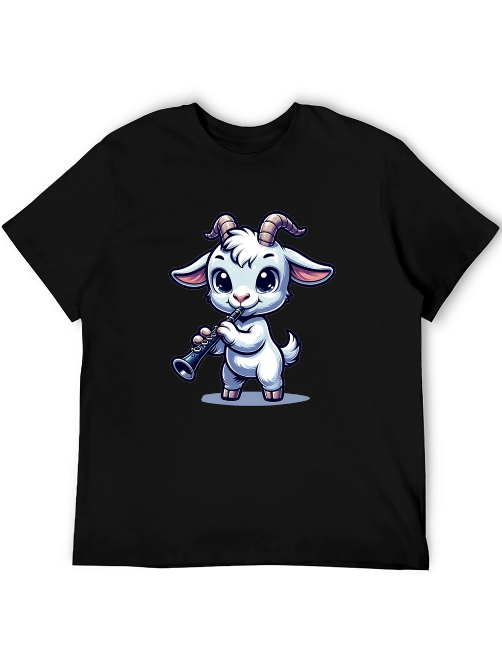 Goat Clarinet Cartoon T-Shirt