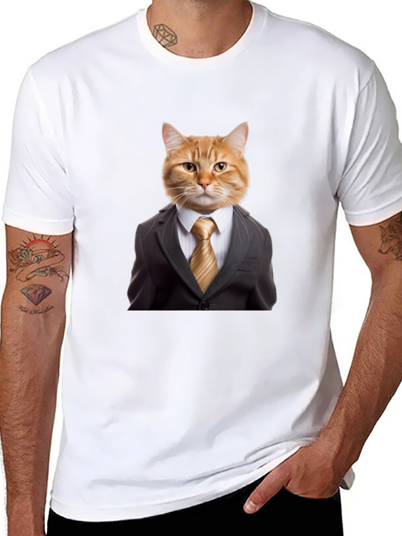 Cat Suit Up Graphic T-Shirt - Funny & Stylish