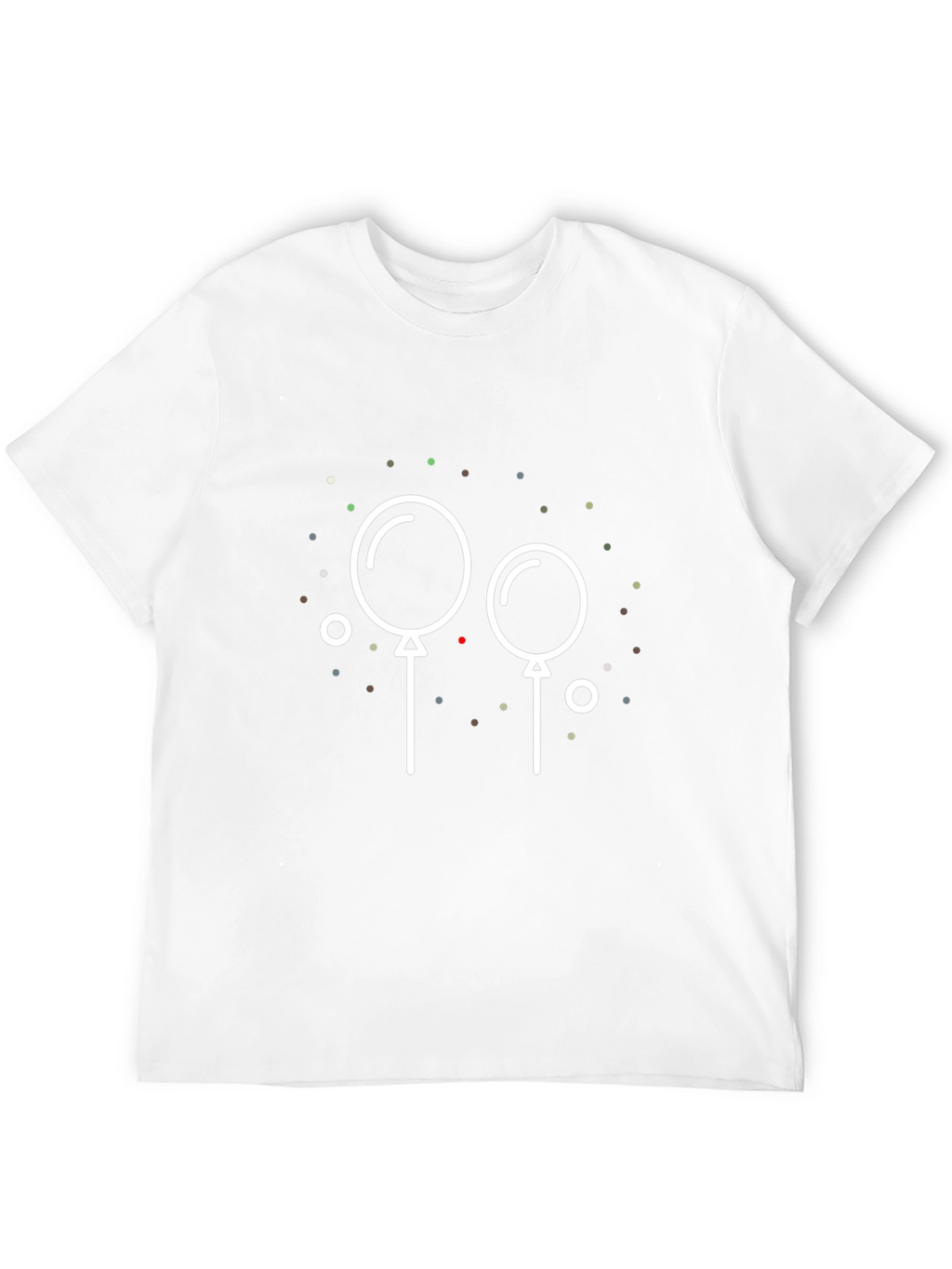 Minimalist Balloon Graphic Black Tee
