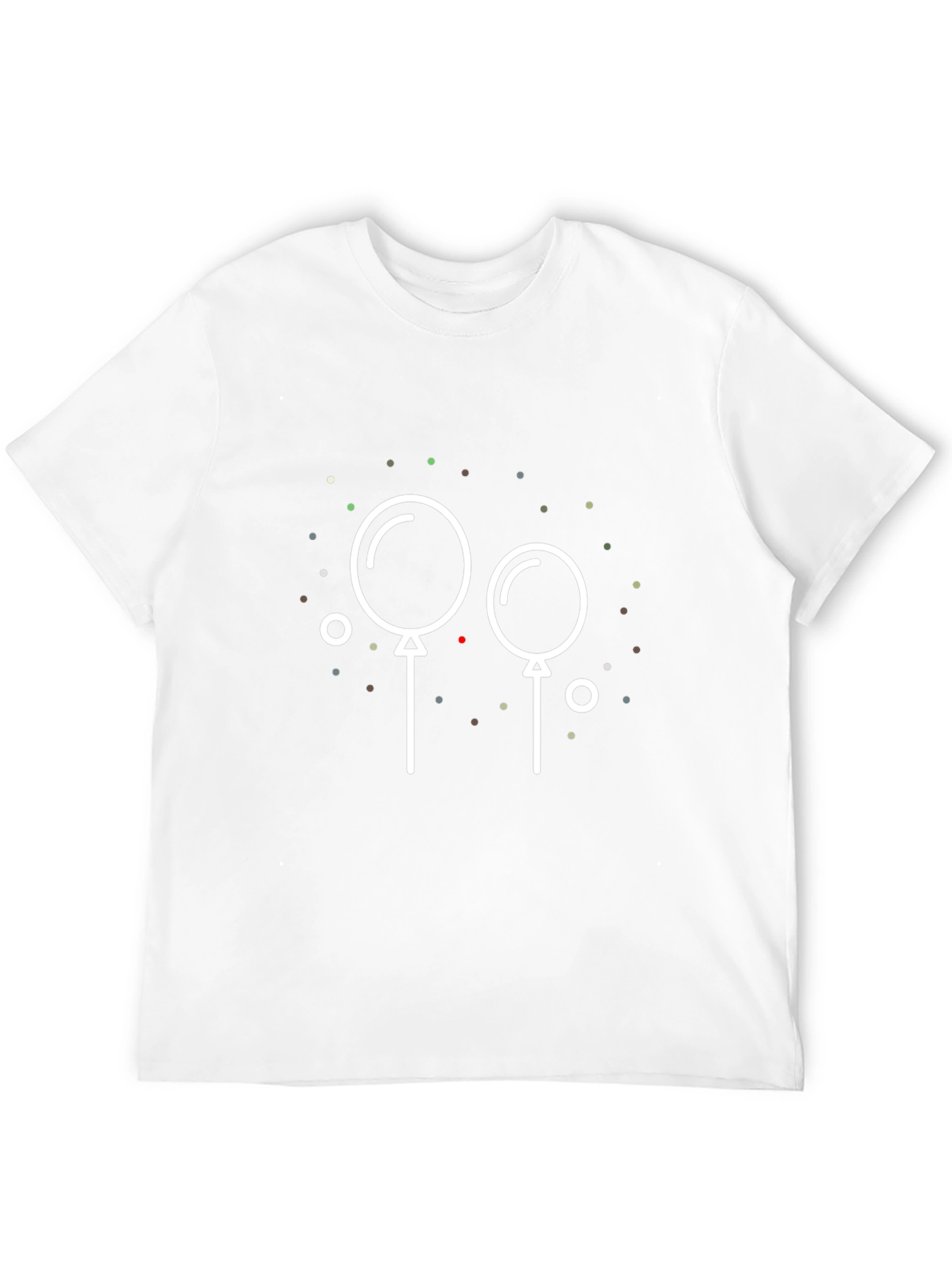 Minimalist Balloon Graphic Black Tee