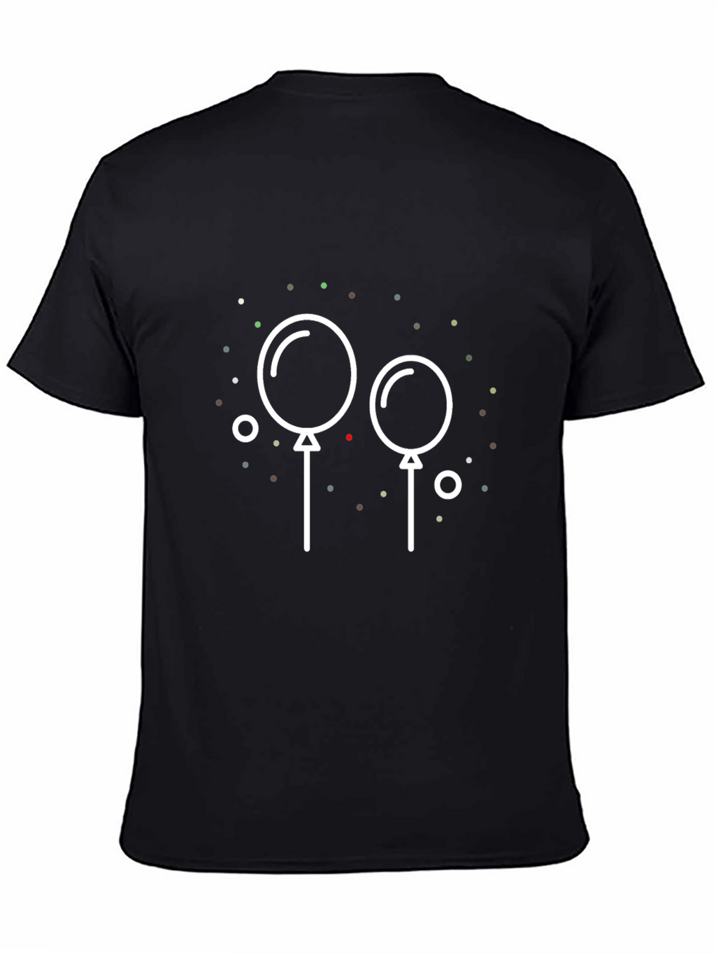 Minimalist Balloon Graphic Black Tee