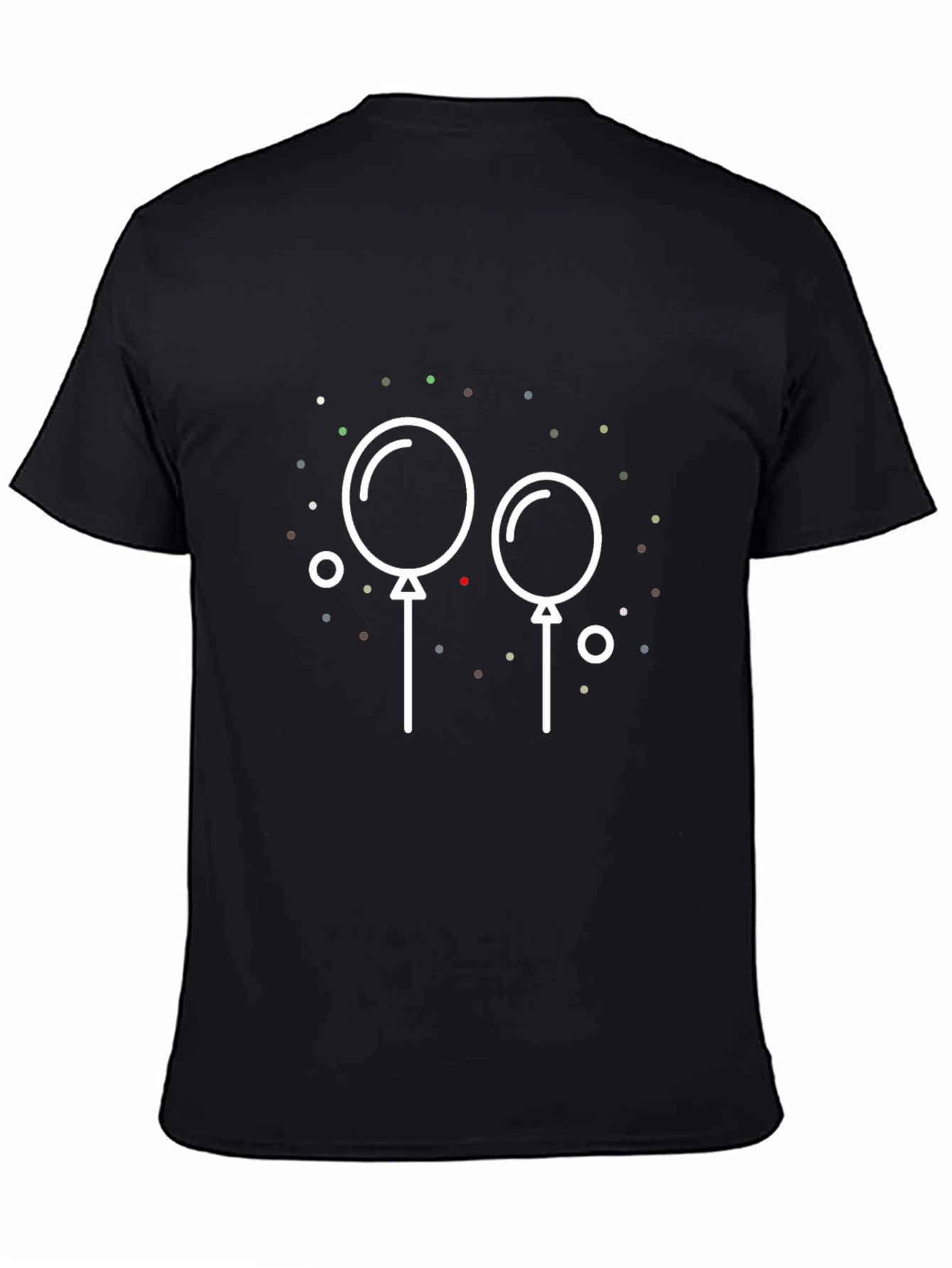 Minimalist Balloon Graphic Black Tee
