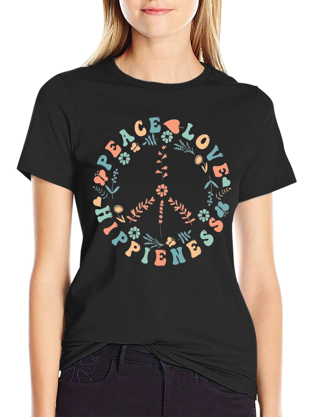 Peace Love Hippieness Graphic T-Shirt