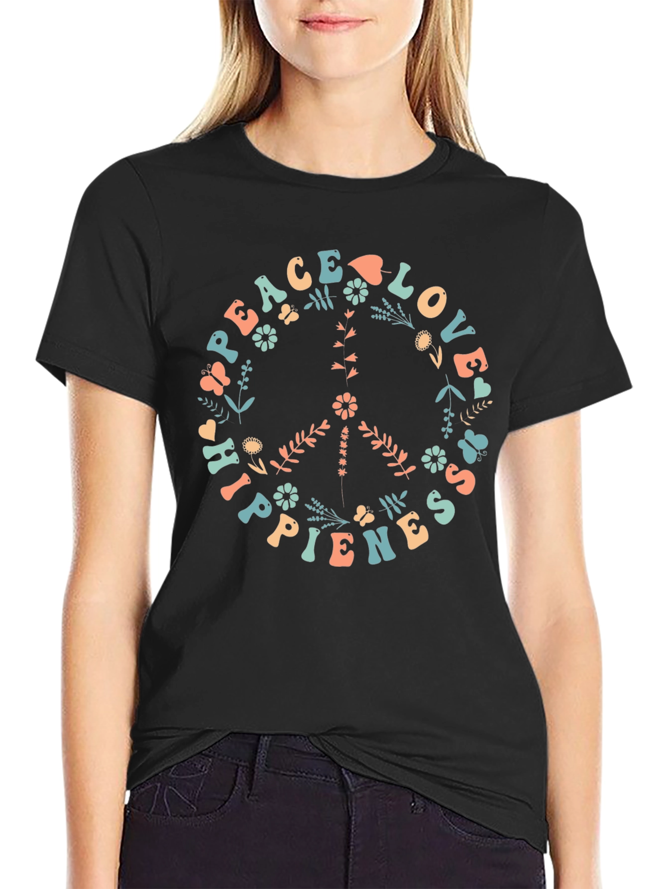 Peace Love Hippieness Graphic T-Shirt