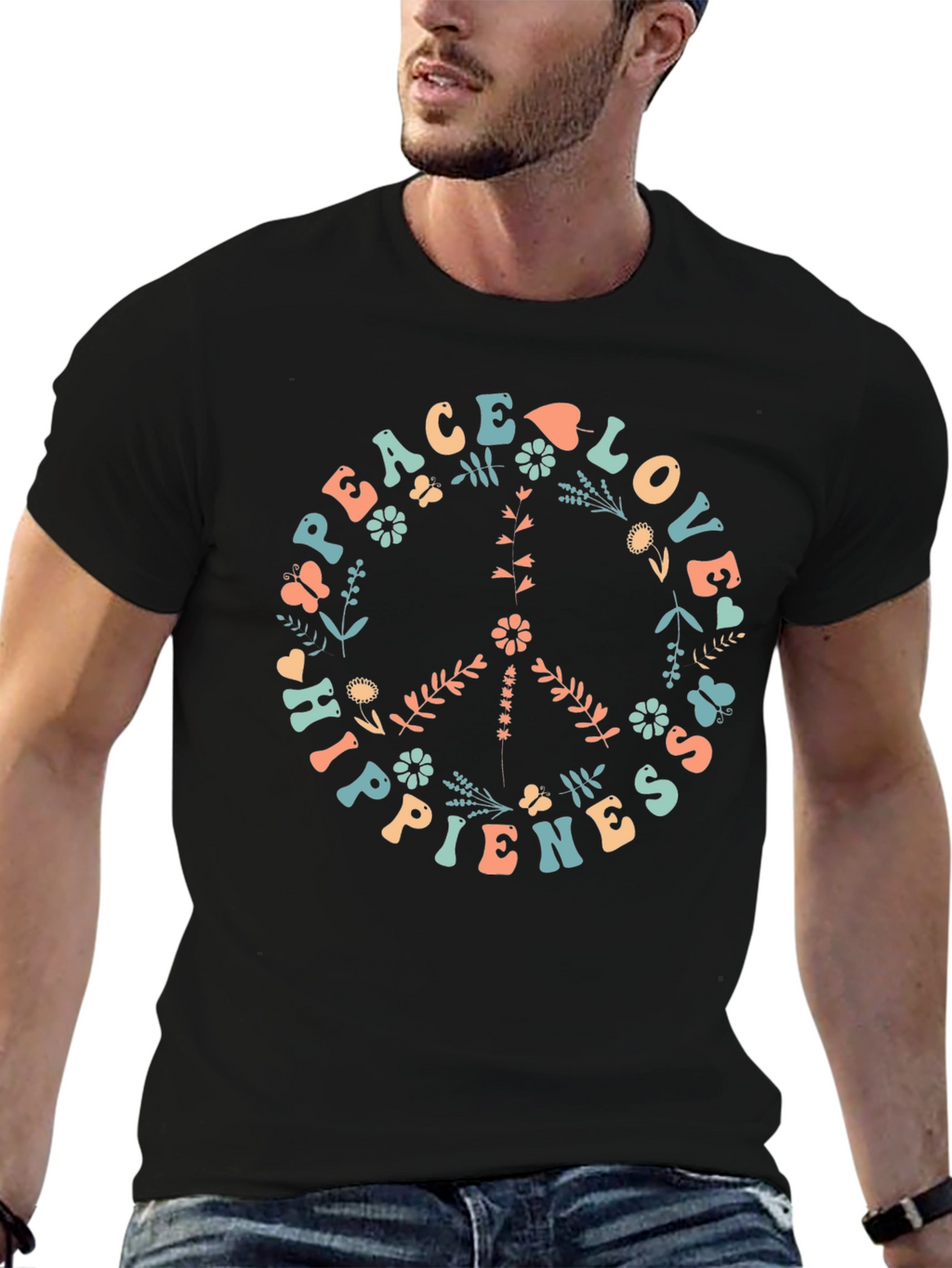 Peace Love Hippieness Graphic T-Shirt