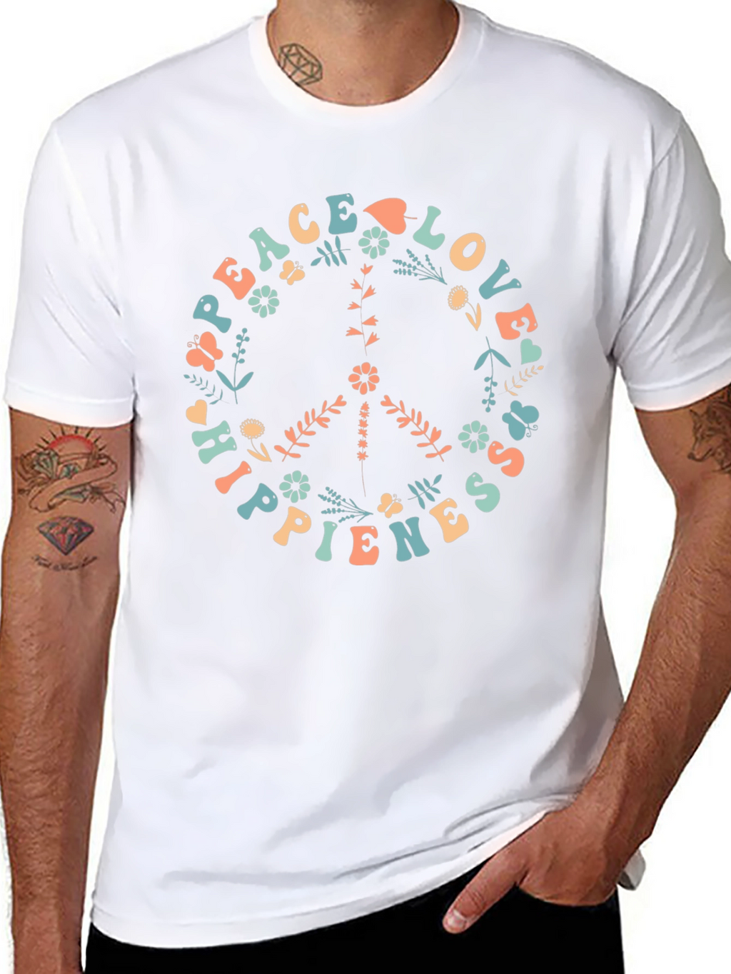 Peace Love Hippieness Graphic T-Shirt