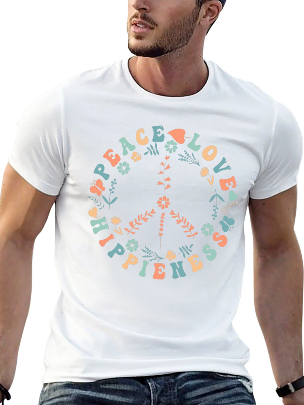 Peace Love Hippieness Graphic T-Shirt