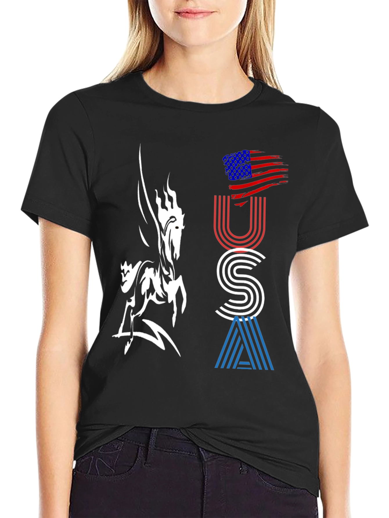 USA Graphic Tee - Pegasus Design