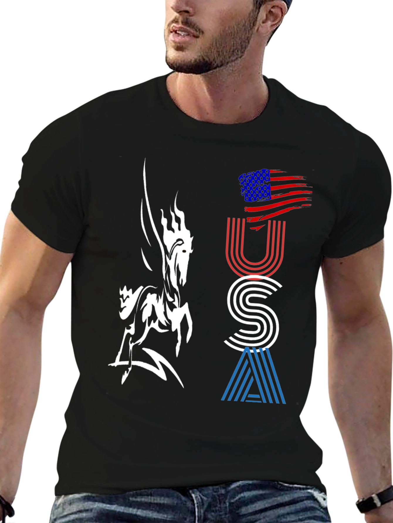 USA Graphic Tee - Pegasus Design