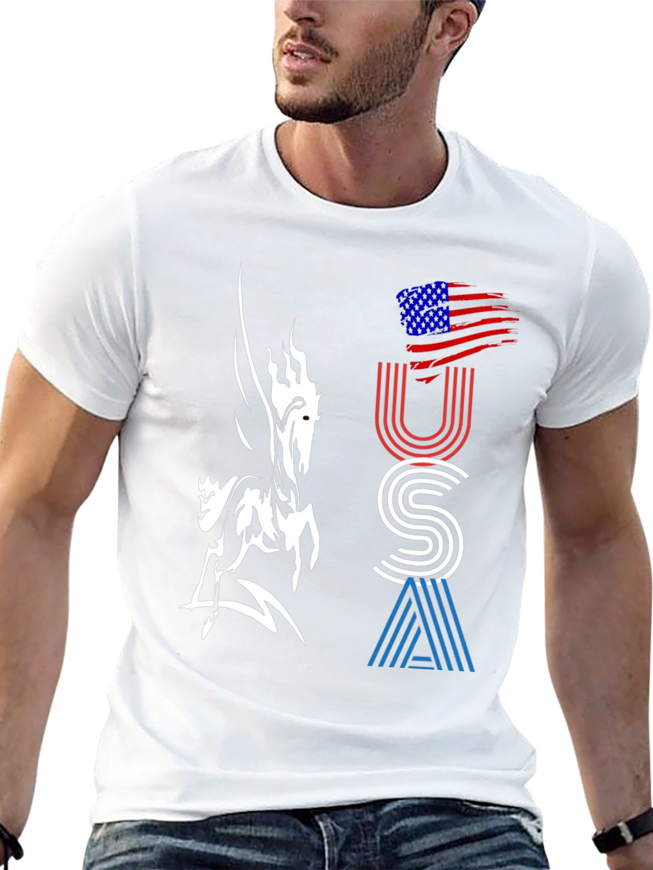 USA Graphic Tee - Pegasus Design