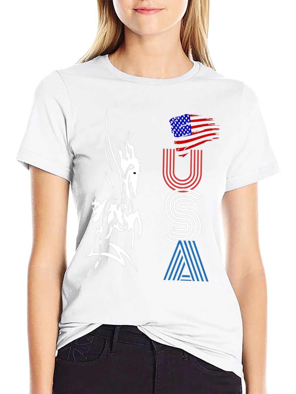USA Graphic Tee - Pegasus Design