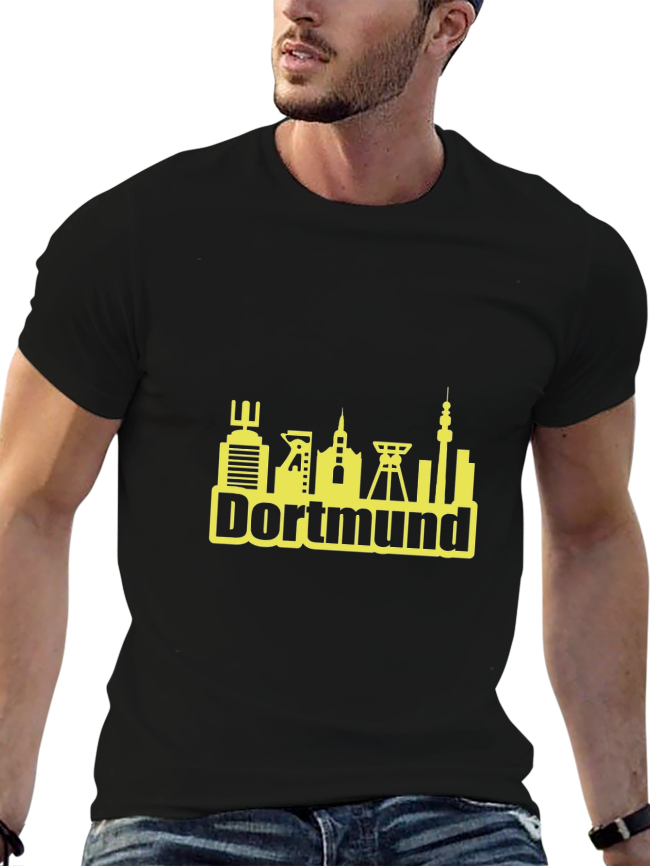 Dortmund Germany Skyline T-Shirt - Black