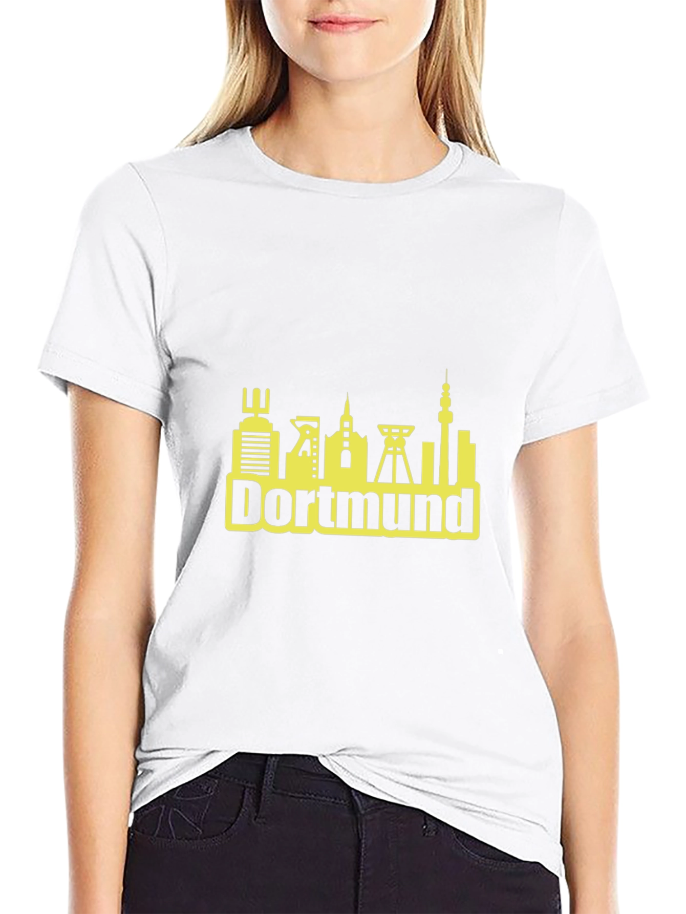 Dortmund Germany Skyline T-Shirt - Black