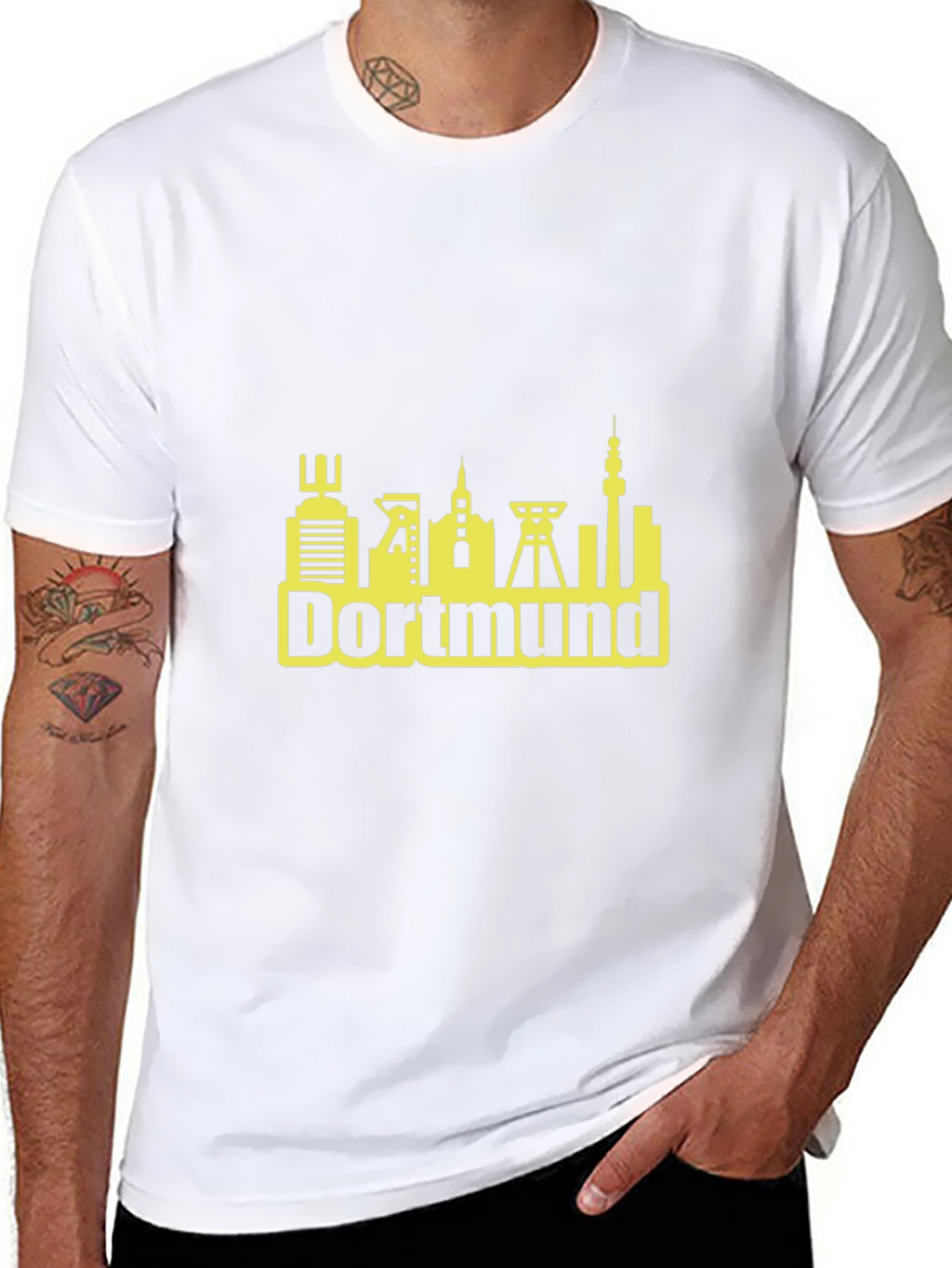 Dortmund Germany Skyline T-Shirt - Black