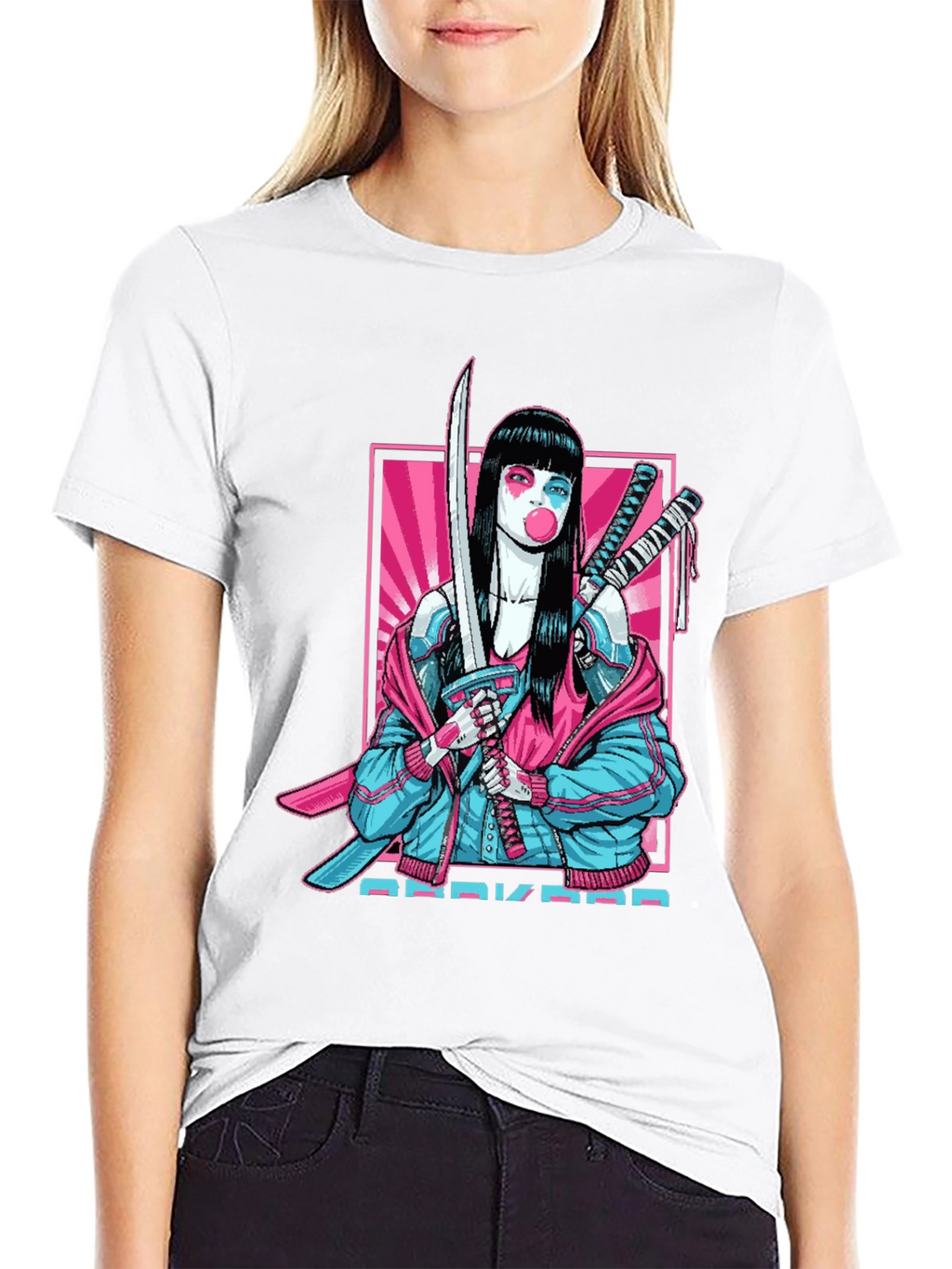 Cyberpunk Geisha Graphic Tee