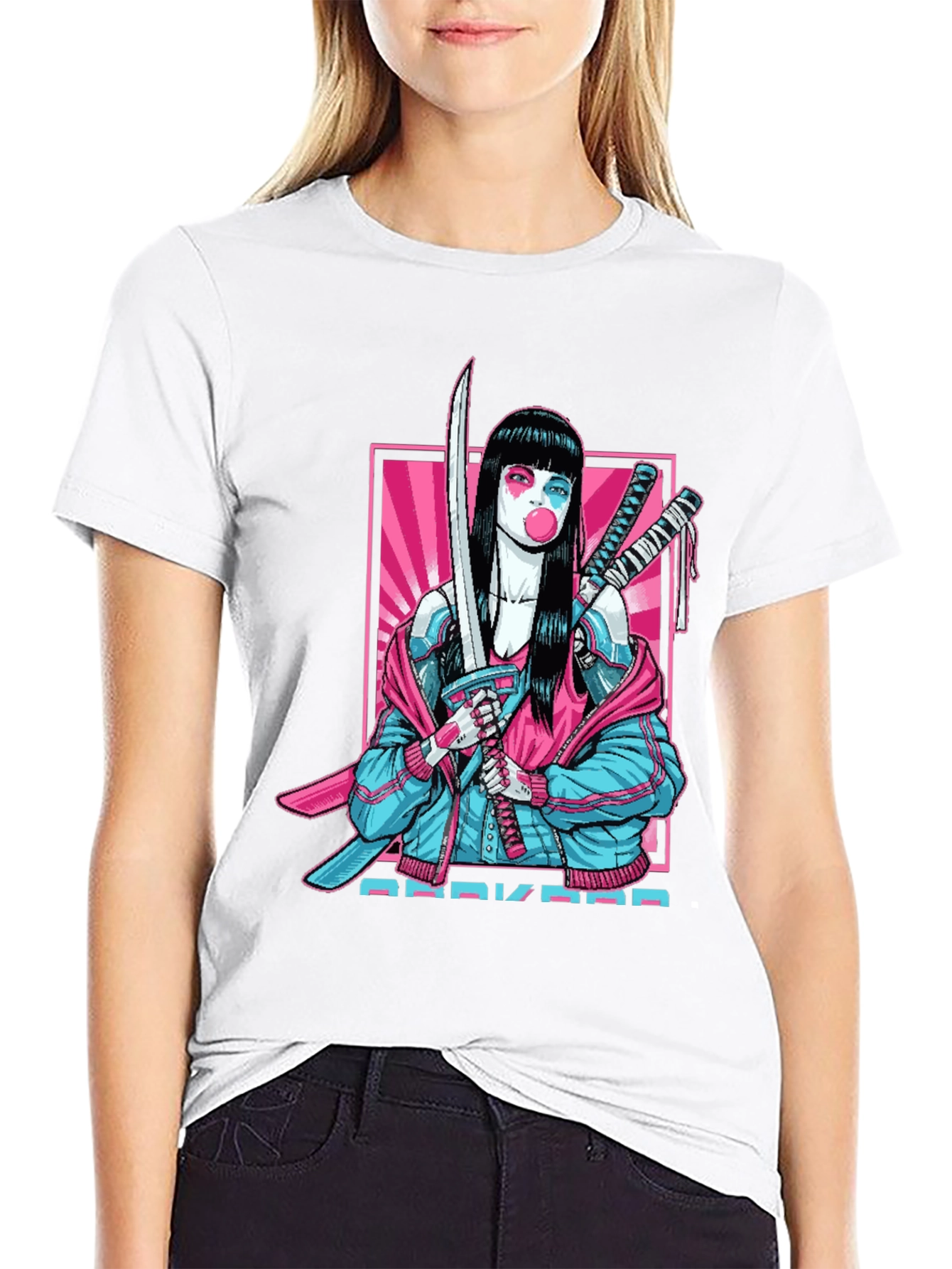 Cyberpunk Geisha Graphic Tee