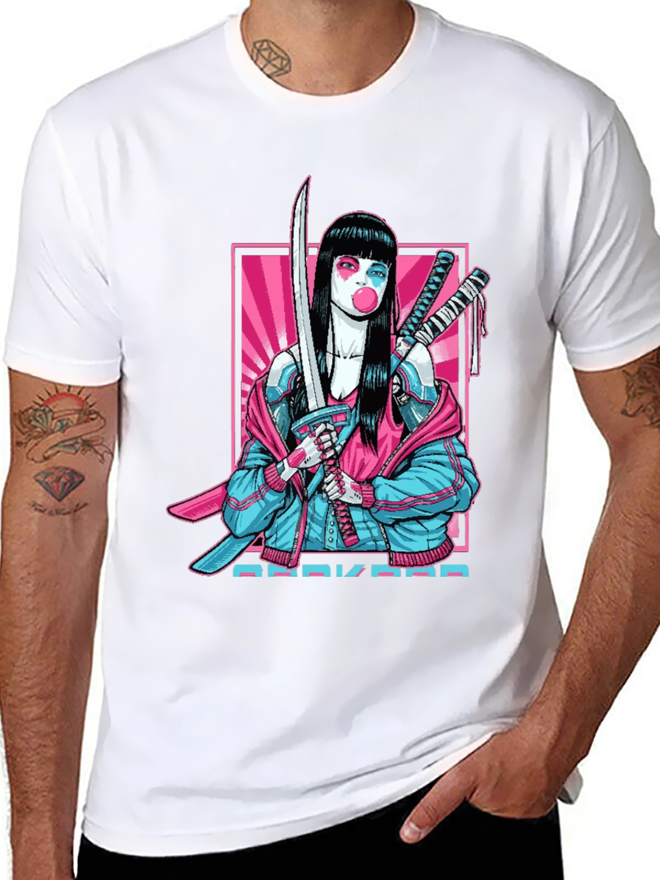 Cyberpunk Geisha Graphic Tee