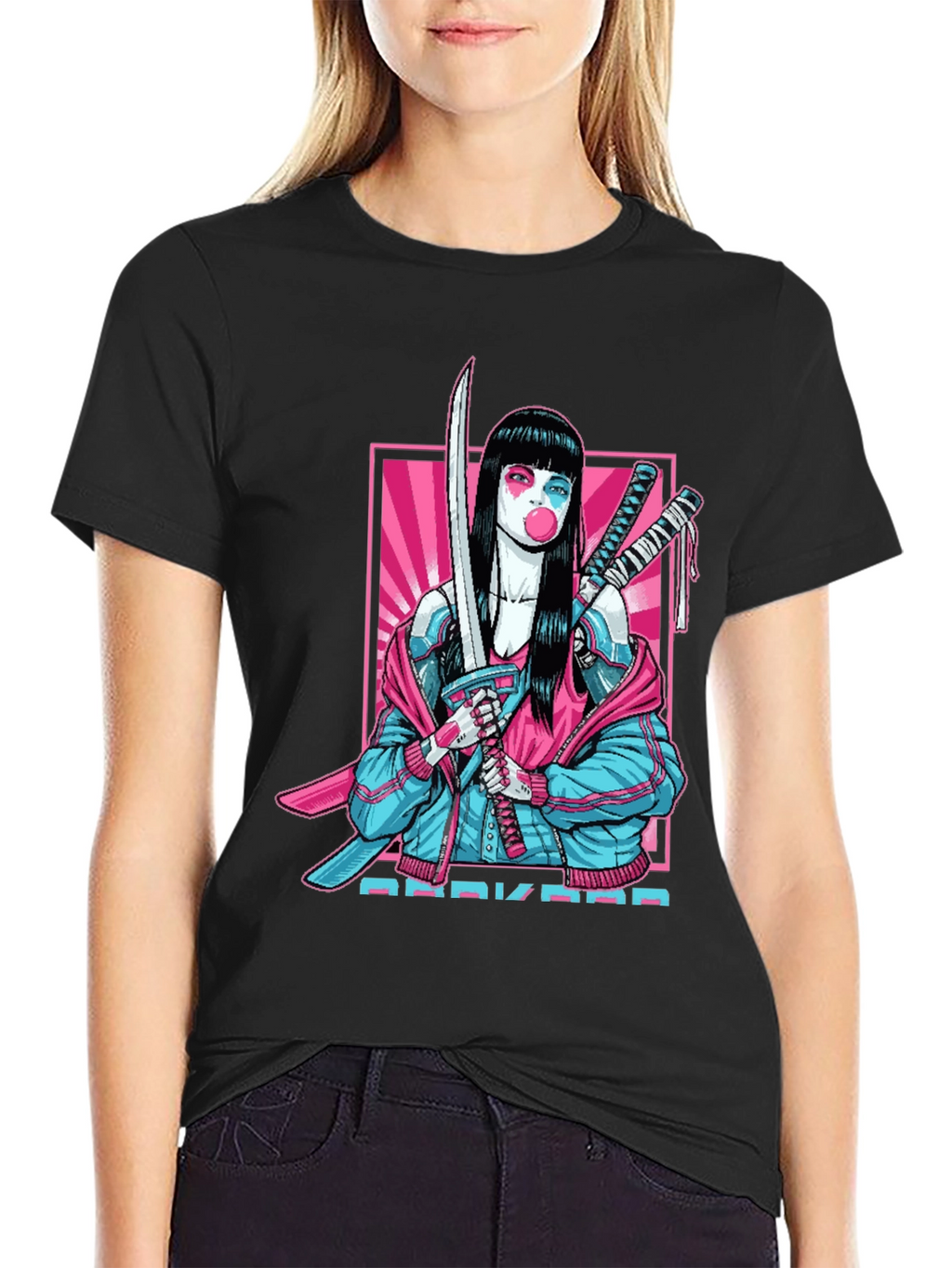 Cyberpunk Geisha Graphic Tee