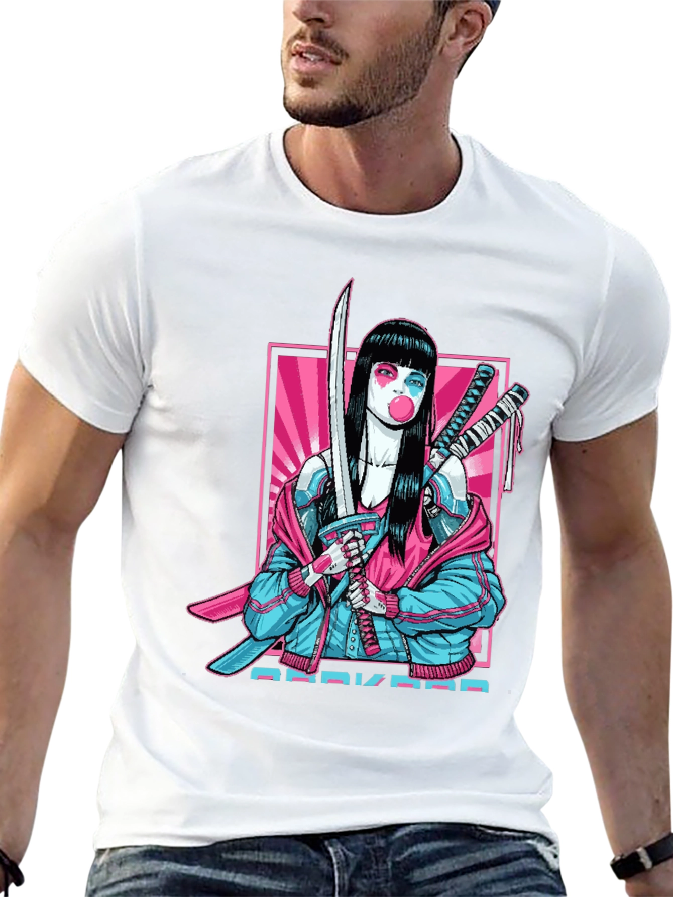 Cyberpunk Geisha Graphic Tee
