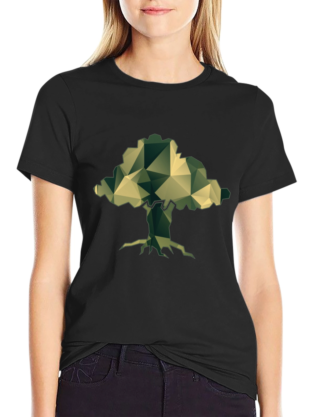 Geometric Tree T-Shirt - Nature Inspired Design