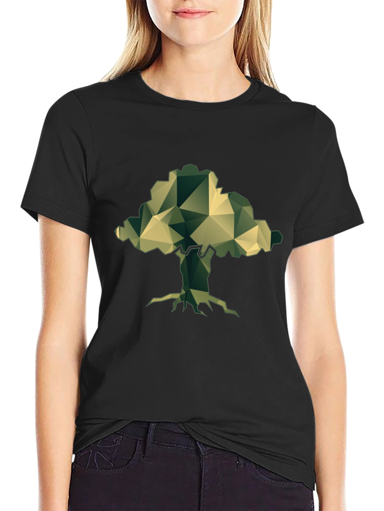 Geometric Tree T-Shirt - Nature Inspired Design