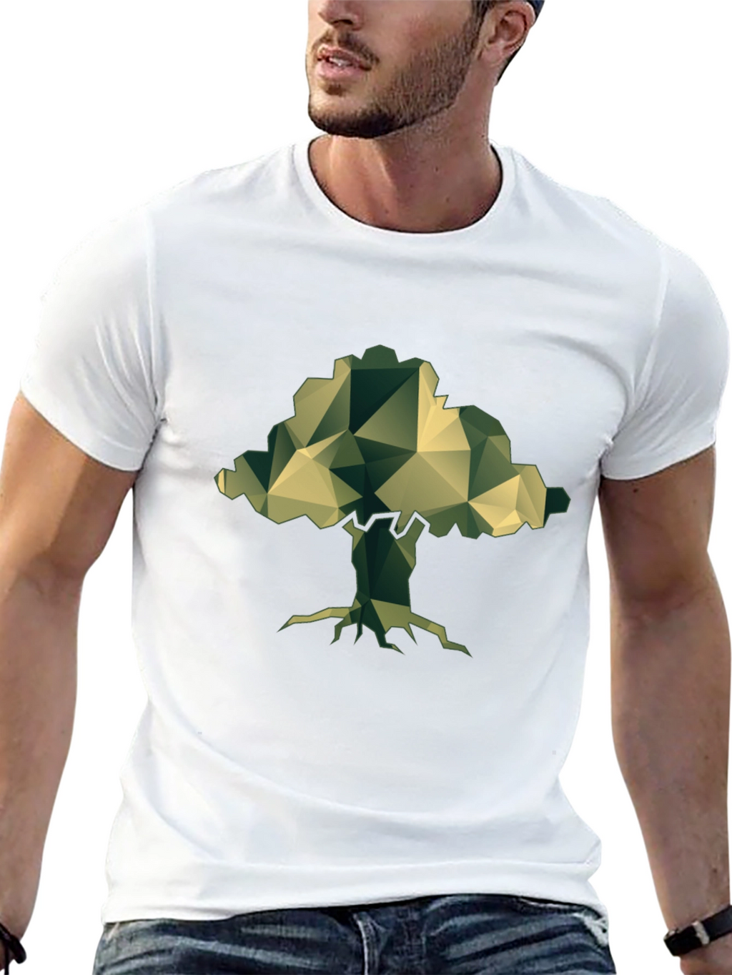 Geometric Tree T-Shirt - Nature Inspired Design