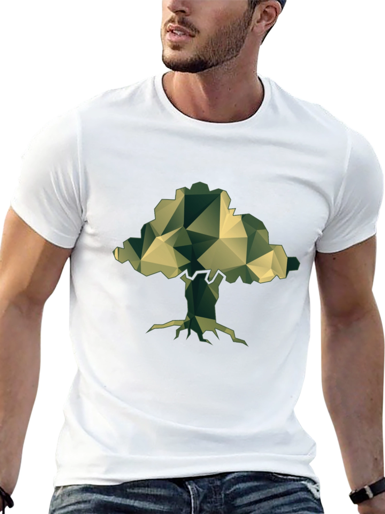 Geometric Tree T-Shirt - Nature Inspired Design