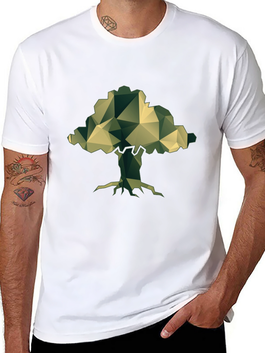 Geometric Tree T-Shirt - Nature Inspired Design