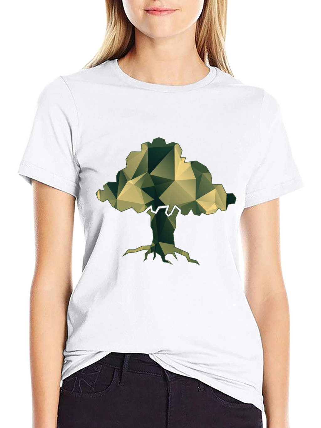 Geometric Tree T-Shirt - Nature Inspired Design