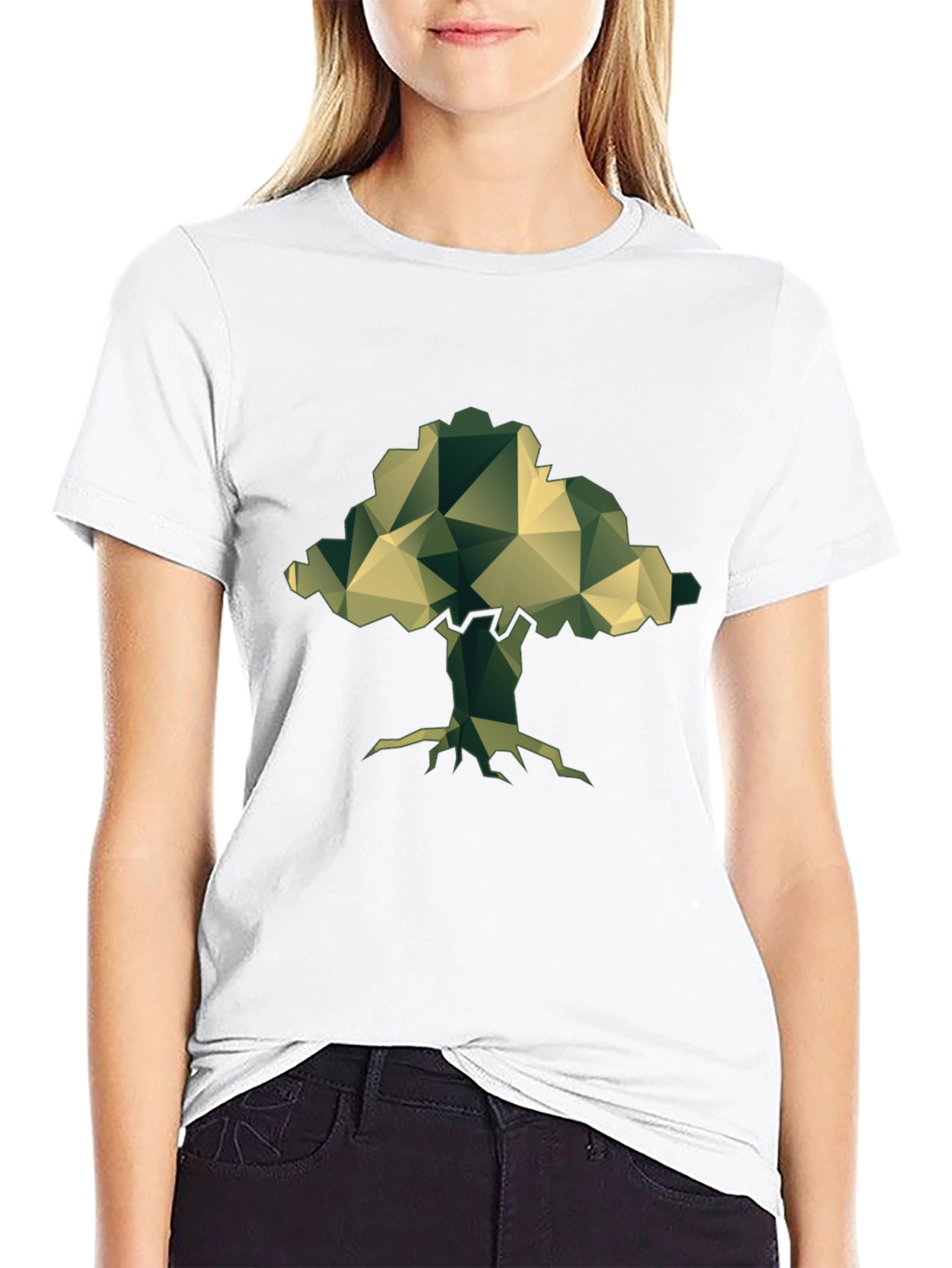 Geometric Tree T-Shirt - Nature Inspired Design