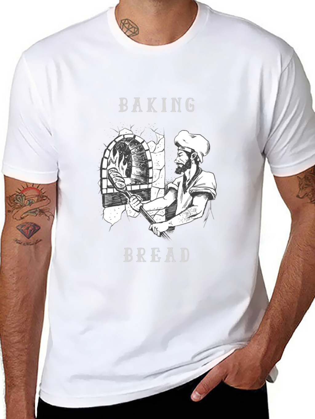 Baking Bread Graphic T-Shirt - Bakers Tee