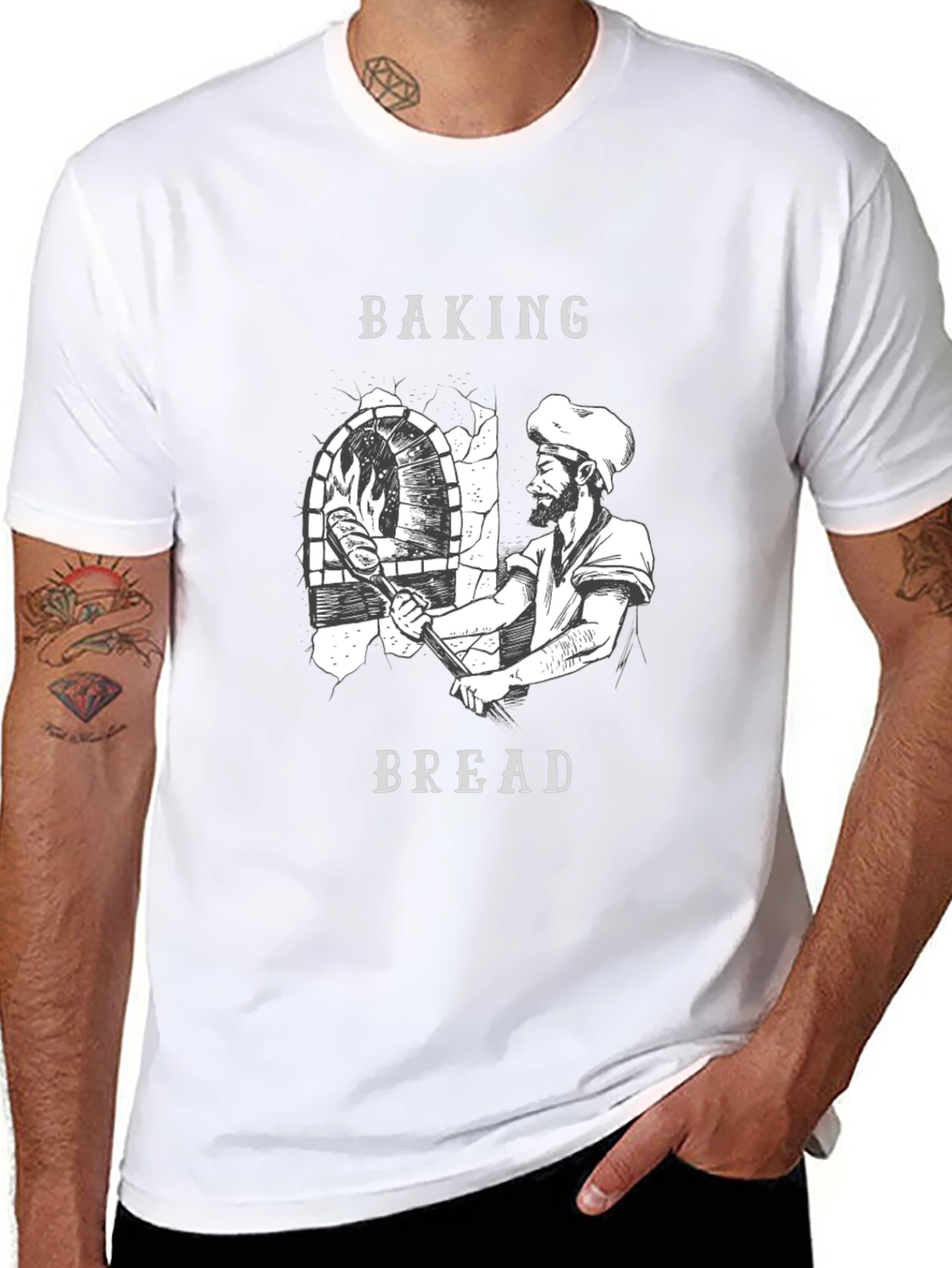 Baking Bread Graphic T-Shirt - Bakers Tee