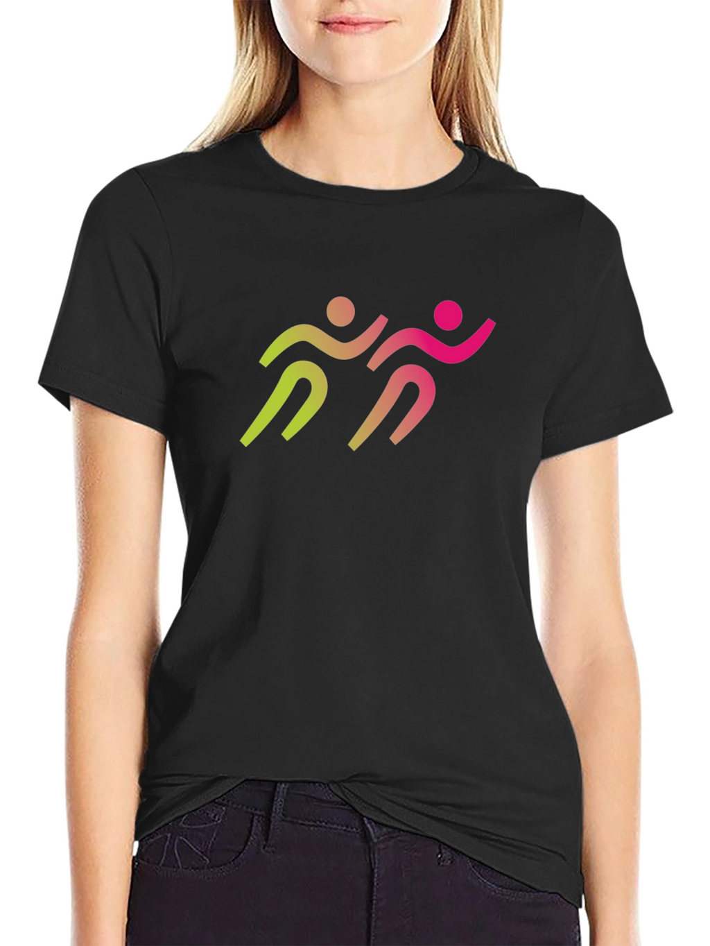 Runner Graphic Tee - Black Cotton Blend
