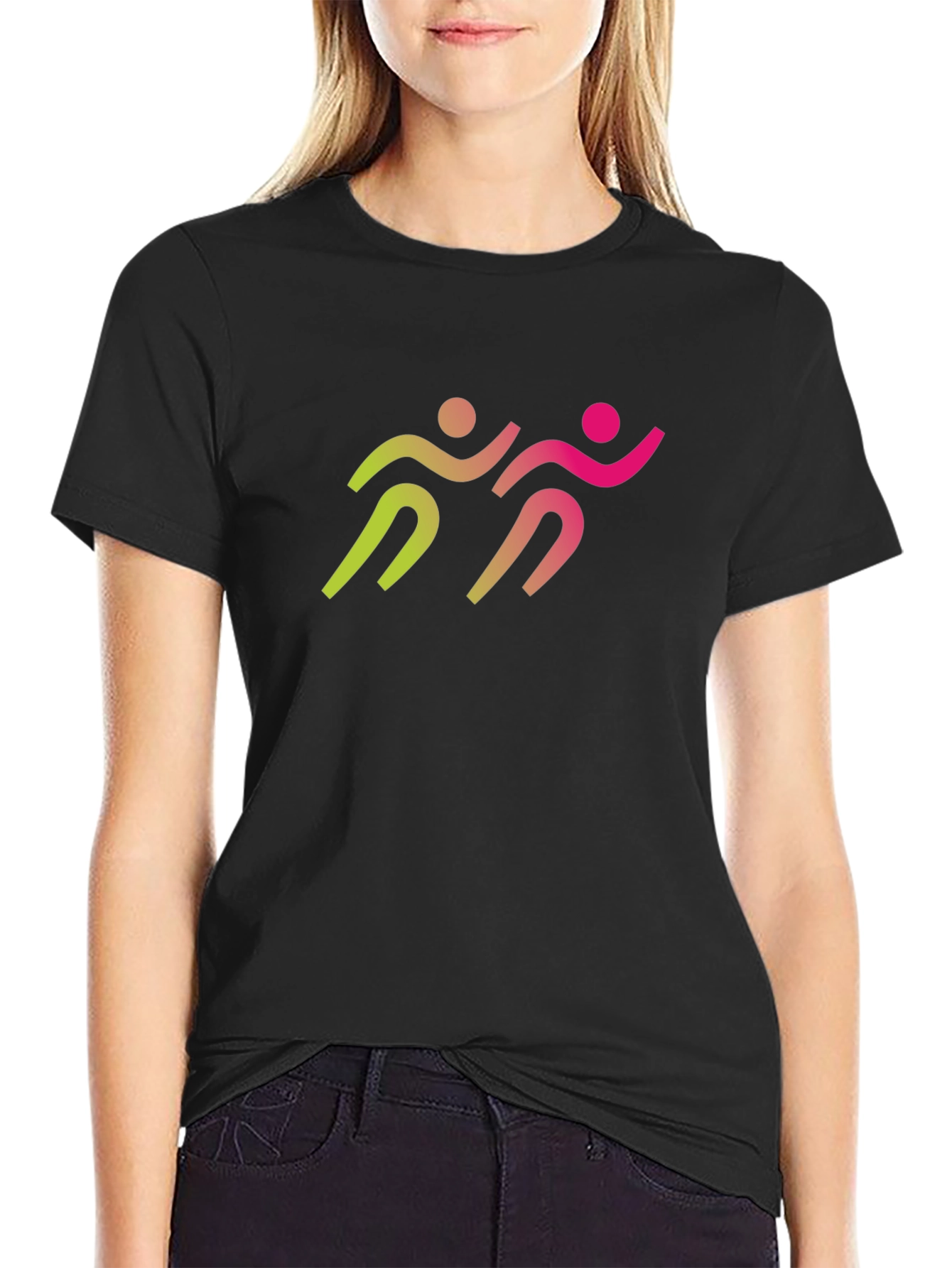 Runner Graphic Tee - Black Cotton Blend