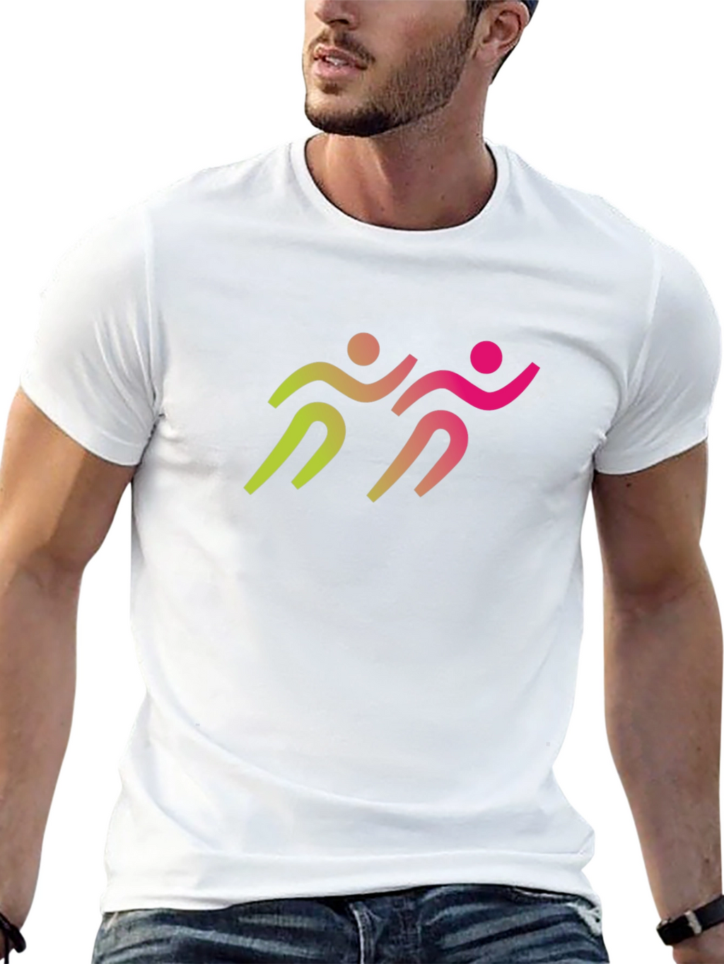 Runner Graphic Tee - Black Cotton Blend