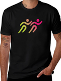 Runner Graphic Tee - Black Cotton Blend