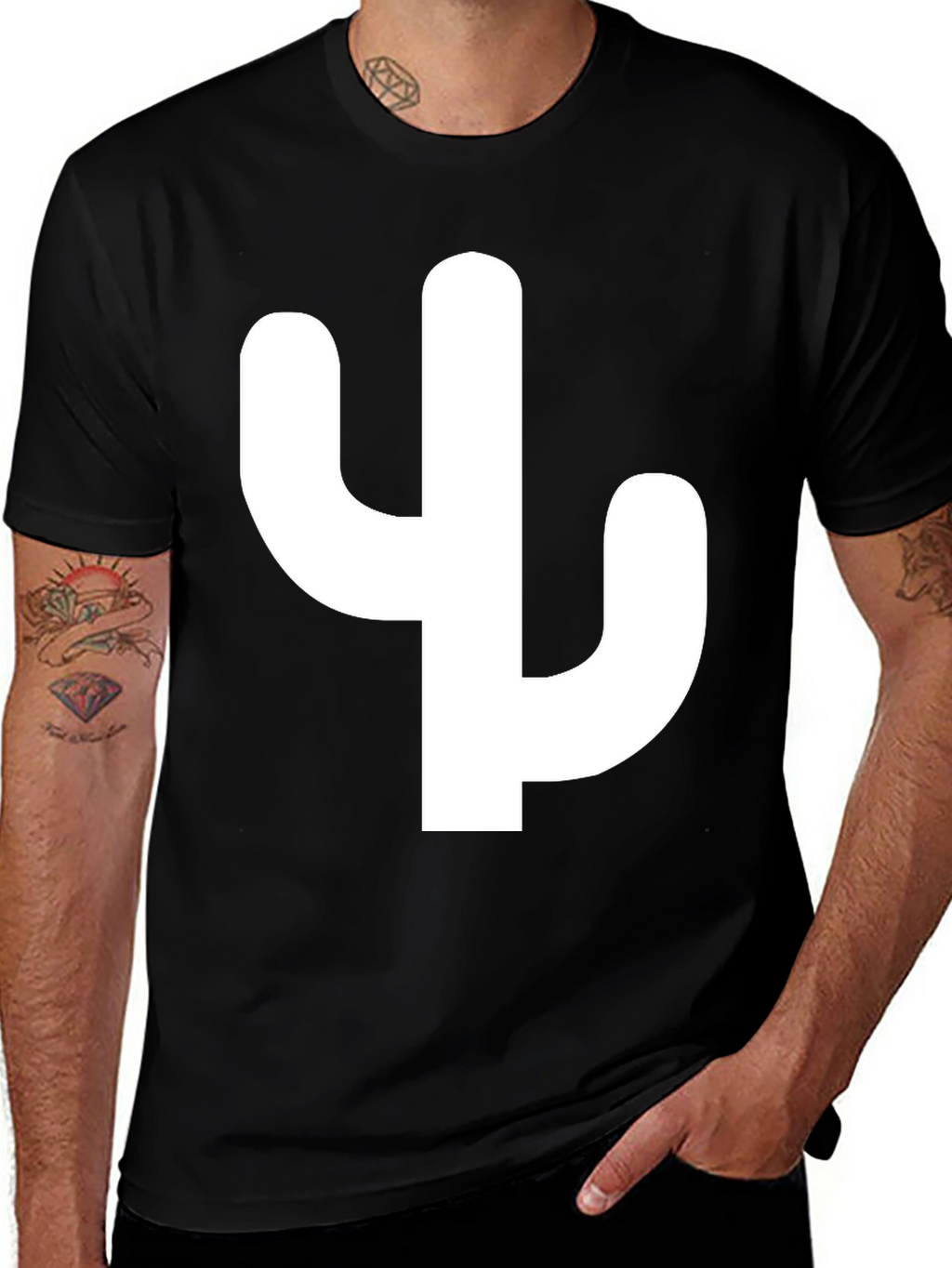 Black Cactus Graphic Tee - Unisex