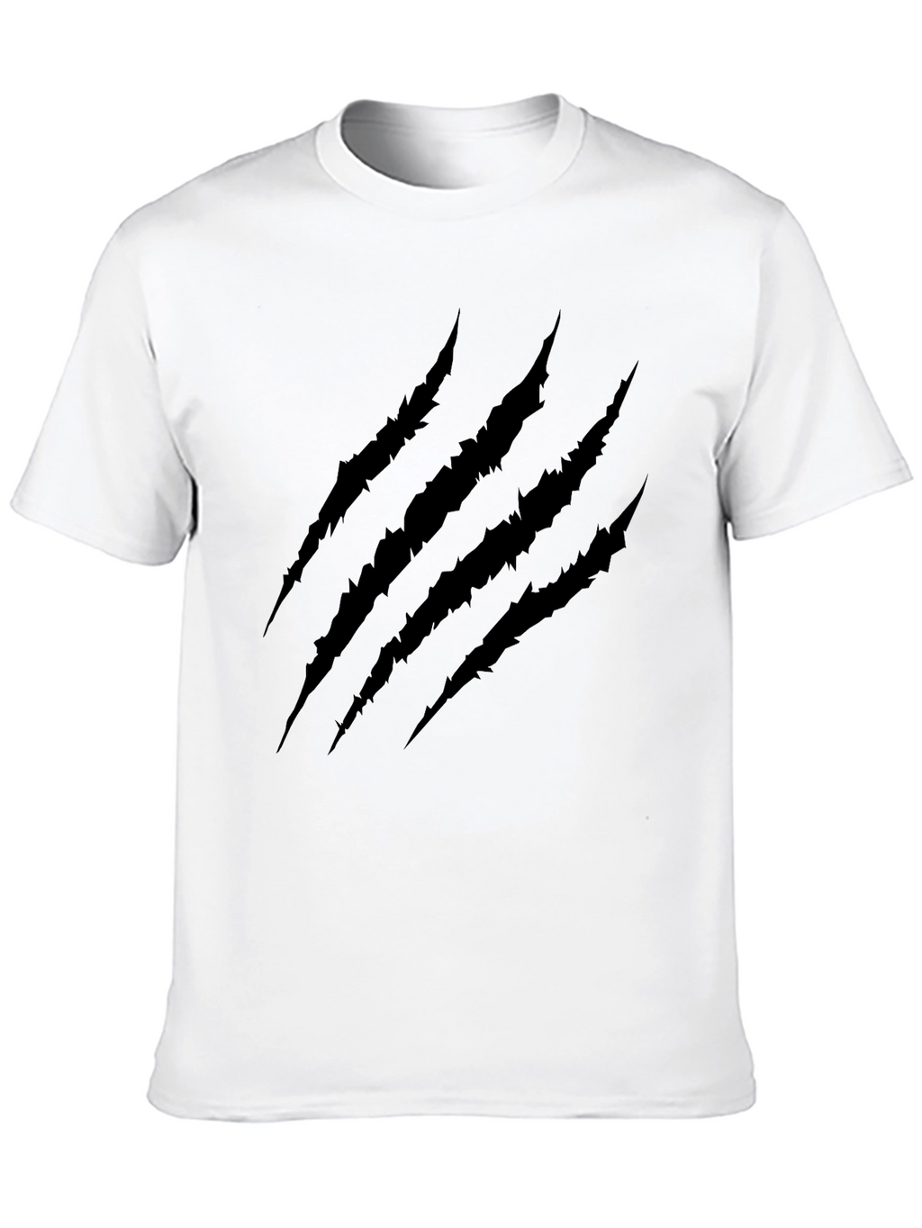 Claw Scratch Graphic Tee - Black Cotton Blend T-Shirt