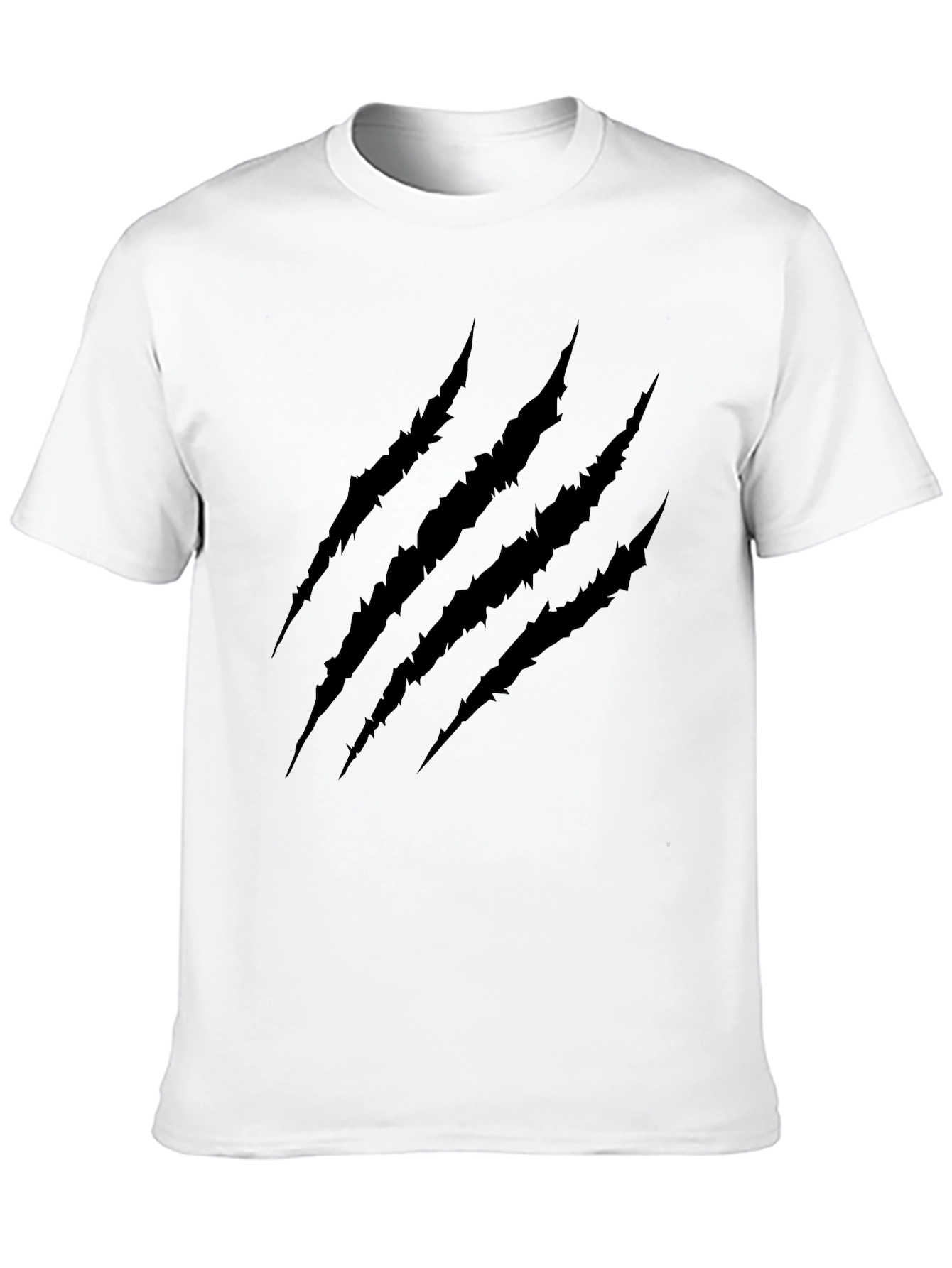 Claw Scratch Graphic Tee - Black Cotton Blend T-Shirt