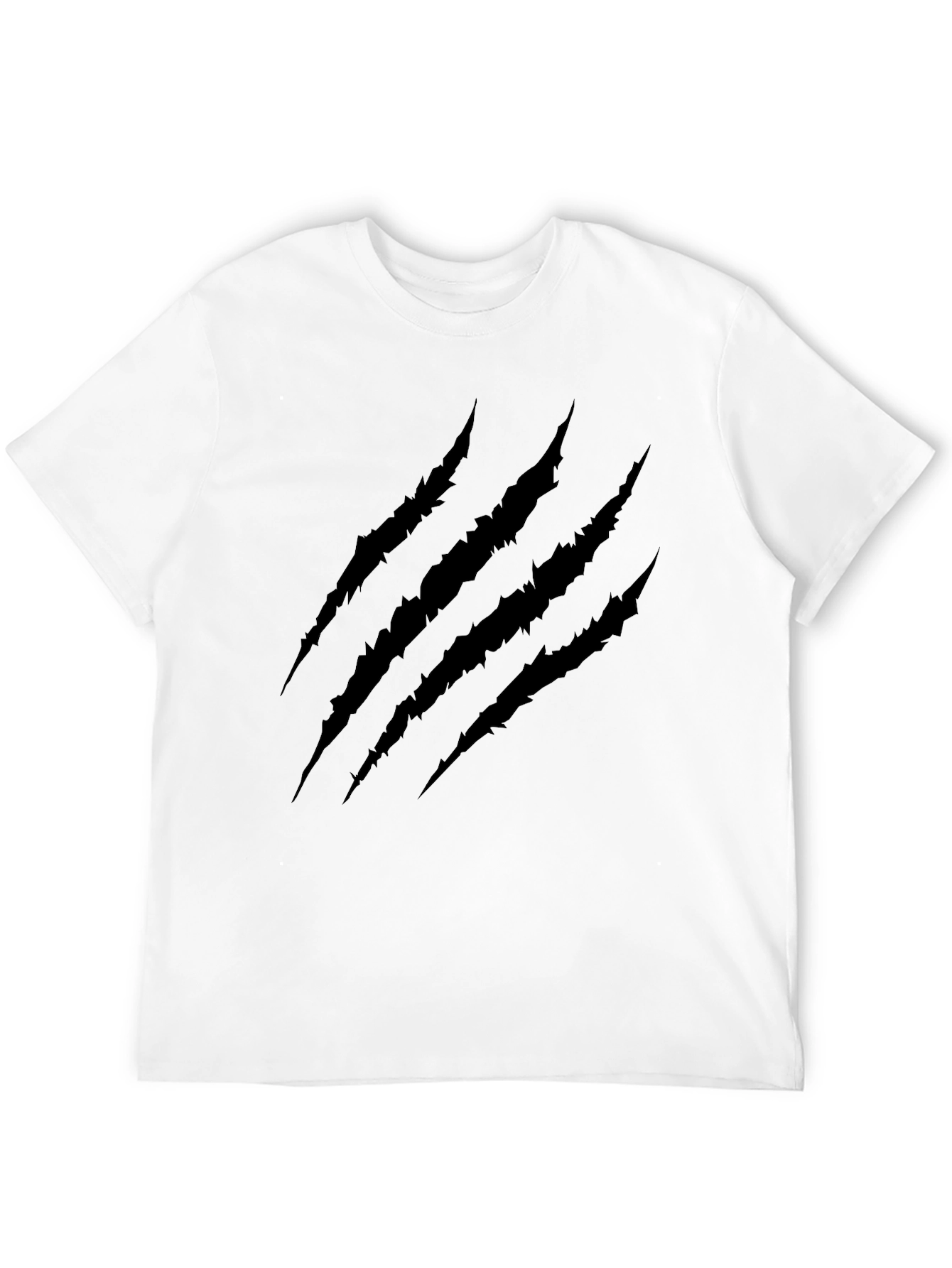 Claw Scratch Graphic Tee - Black Cotton Blend T-Shirt