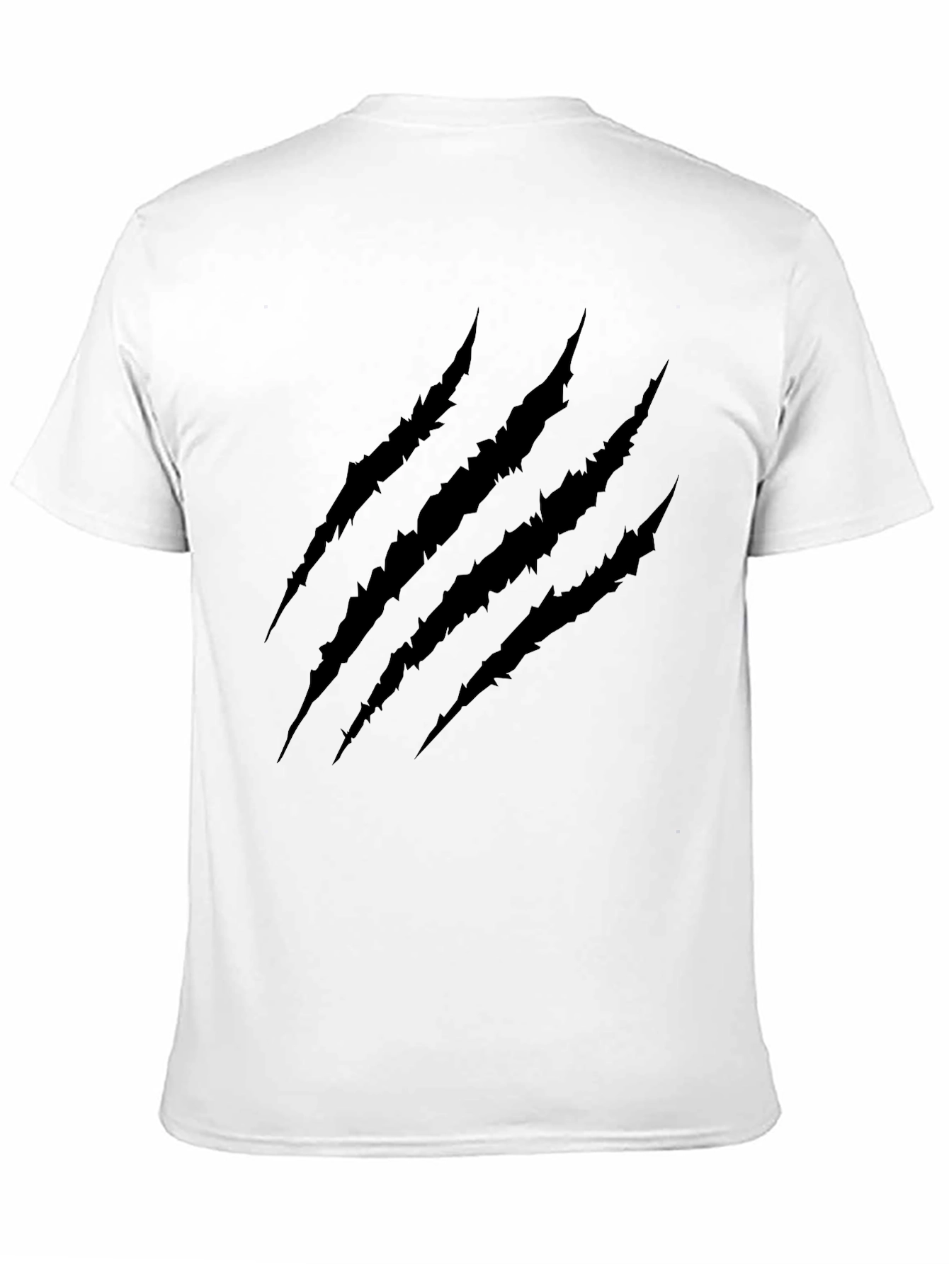 Claw Scratch Graphic Tee - Black Cotton Blend T-Shirt