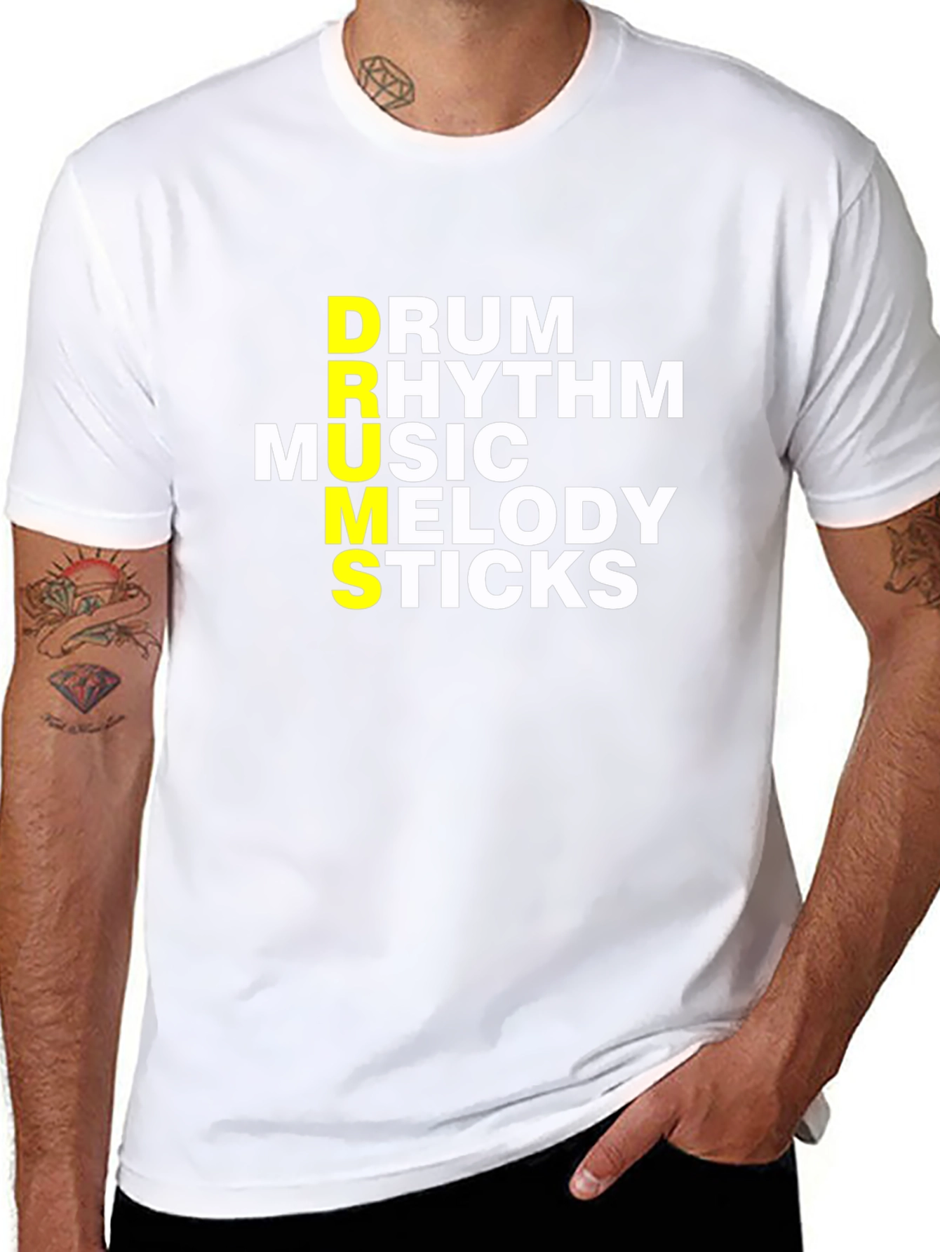 Drum Music Sticks T-Shirt - Musician Tee