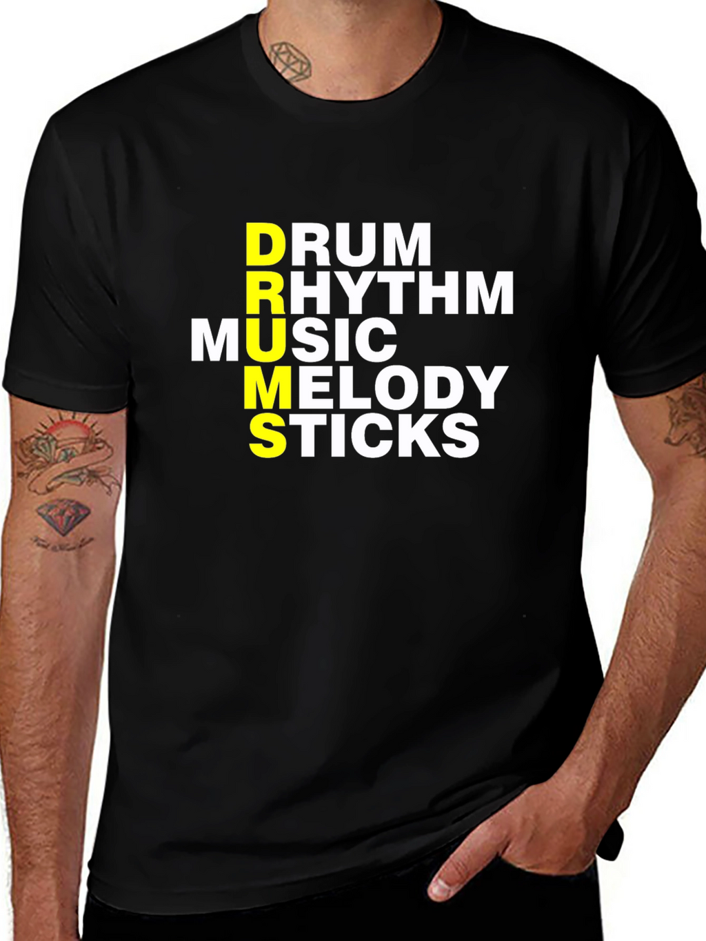 Drum Music Sticks T-Shirt - Musician Tee
