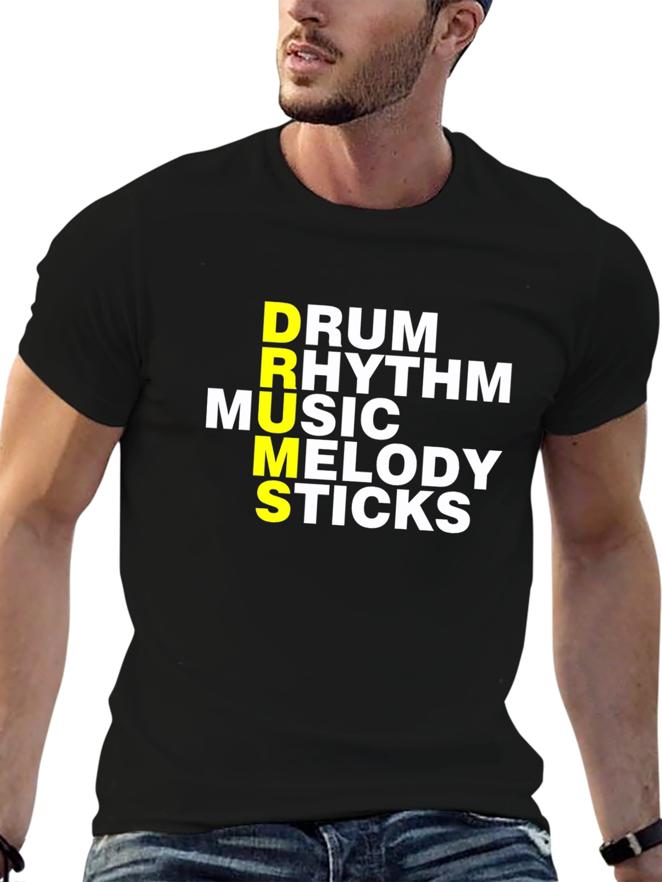 Drum Music Sticks T-Shirt - Musician Tee