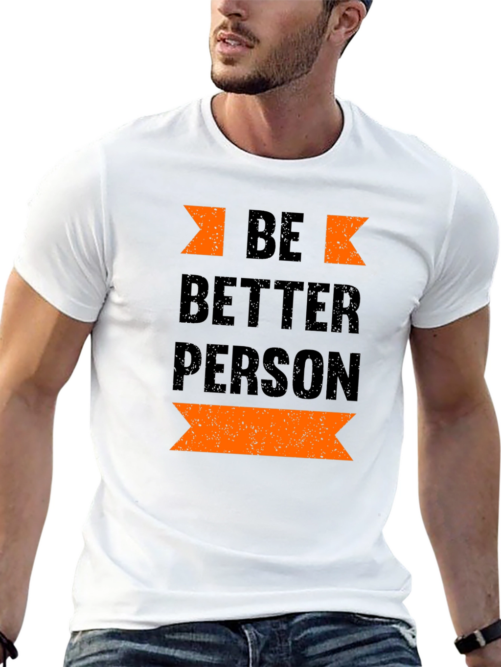Be Better Person Black Graphic Tee